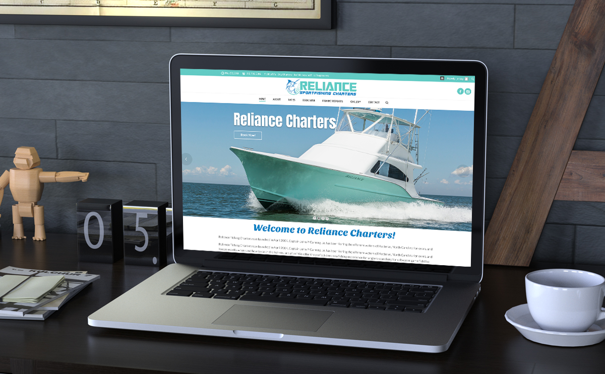 Purple Fish Creative - Reliance Charters Website